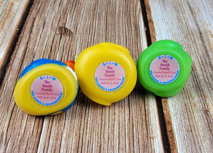 Duck Tag Stickers - Pink Lemonade Theme