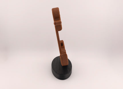 Business Card Holder - Rusty Ships Anchor With Black Wood Grain Base