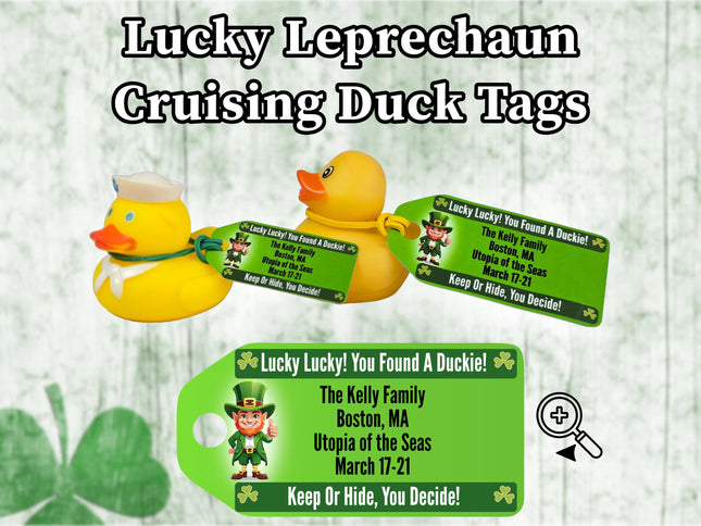 Duck Hang Tag - Lucky Leprechaun Green Theme