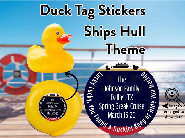 Duck Tag Stickers - Ships Hull Color Scheme