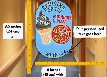 Cruise Door Magnet - Cruising For The Ice Cream And Midnight Pizza