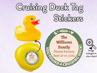 Duck Tag Stickers - Nautical Green and Pink