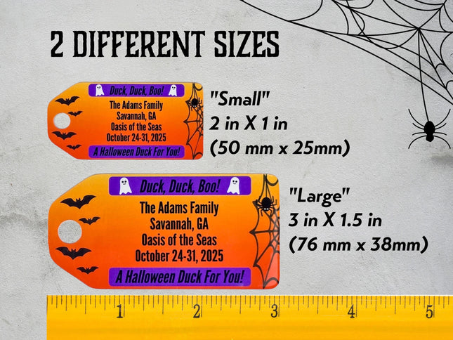 Duck Hang Tag - Halloween Spider and Bats