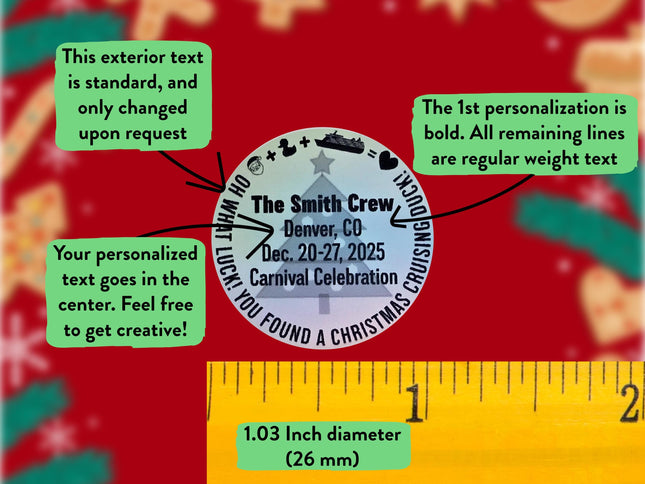 Duck Tag Stickers - Holographic Christmas Tree Theme