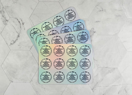 Duck Tag Stickers - Holographic Christmas Tree Theme