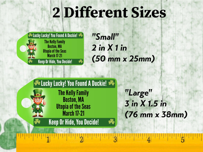 Duck Hang Tag - Lucky Leprechaun Green Theme