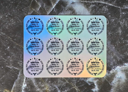 Duck Tag Stickers - Alaska Cruise Theme