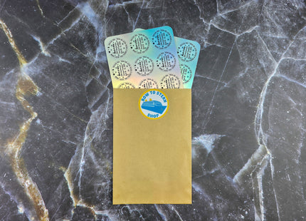 Duck Tag Stickers -  Holographic Hearts