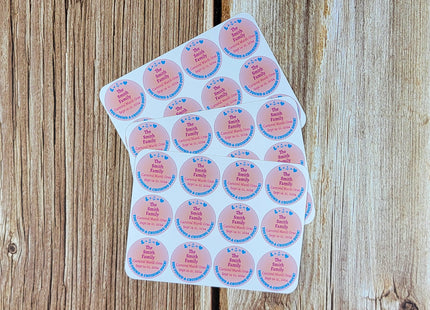 Duck Tag Stickers - Pink Lemonade Theme