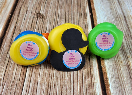 Duck Tag Stickers - Pink Lemonade Theme