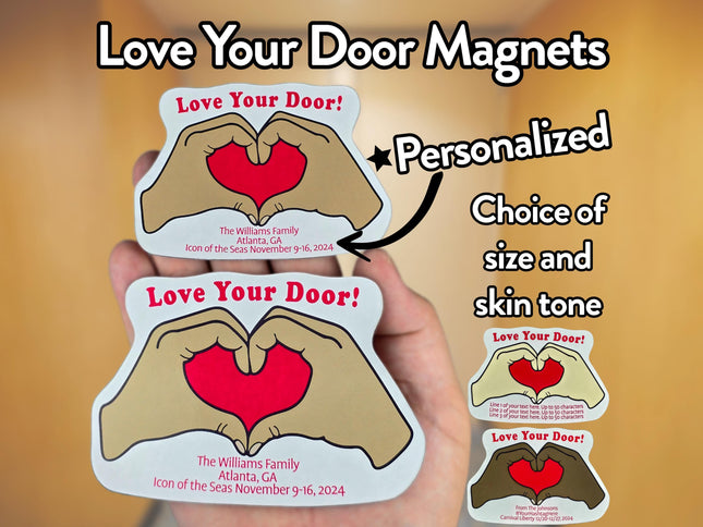 Door Award Magnet - Personalized Heart Hands Love Your Door