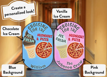 Cruise Door Magnet - Cruising For The Ice Cream And Midnight Pizza