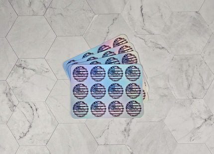 Duck Tag Stickers - American Flag Theme