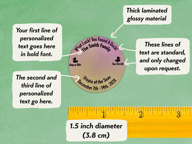 Micro Mini Duck Tag Cards - Keep or Hide Color Gradient