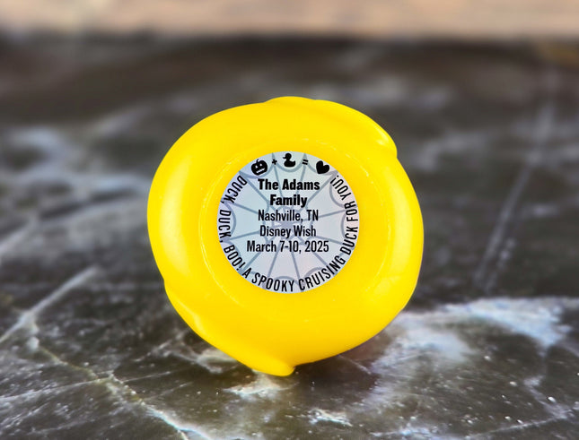 Duck Tag Stickers - Halloween Spider Web