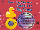 Duck Tag Stickers - American Flag Theme