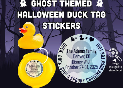 Duck Tag Stickers - Halloween Cute Ghost