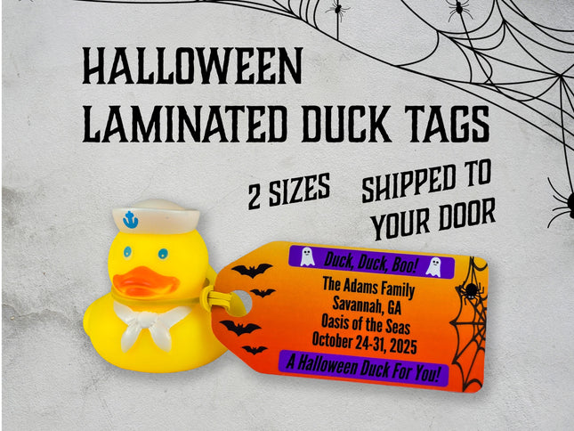Duck Hang Tag - Halloween Spider and Bats