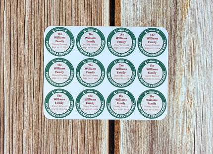 Duck Tag Stickers - Nautical Green and Pink